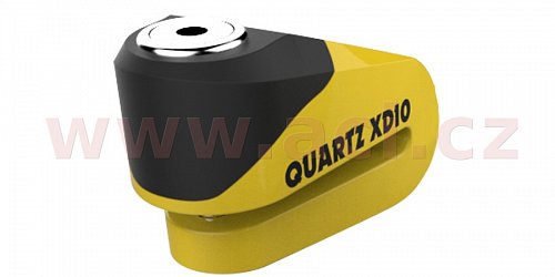 zámek kotoučové brzdy Quartz XD10, OXFORD - Anglie (žlutý/černý, průměr čepu 10 mm)